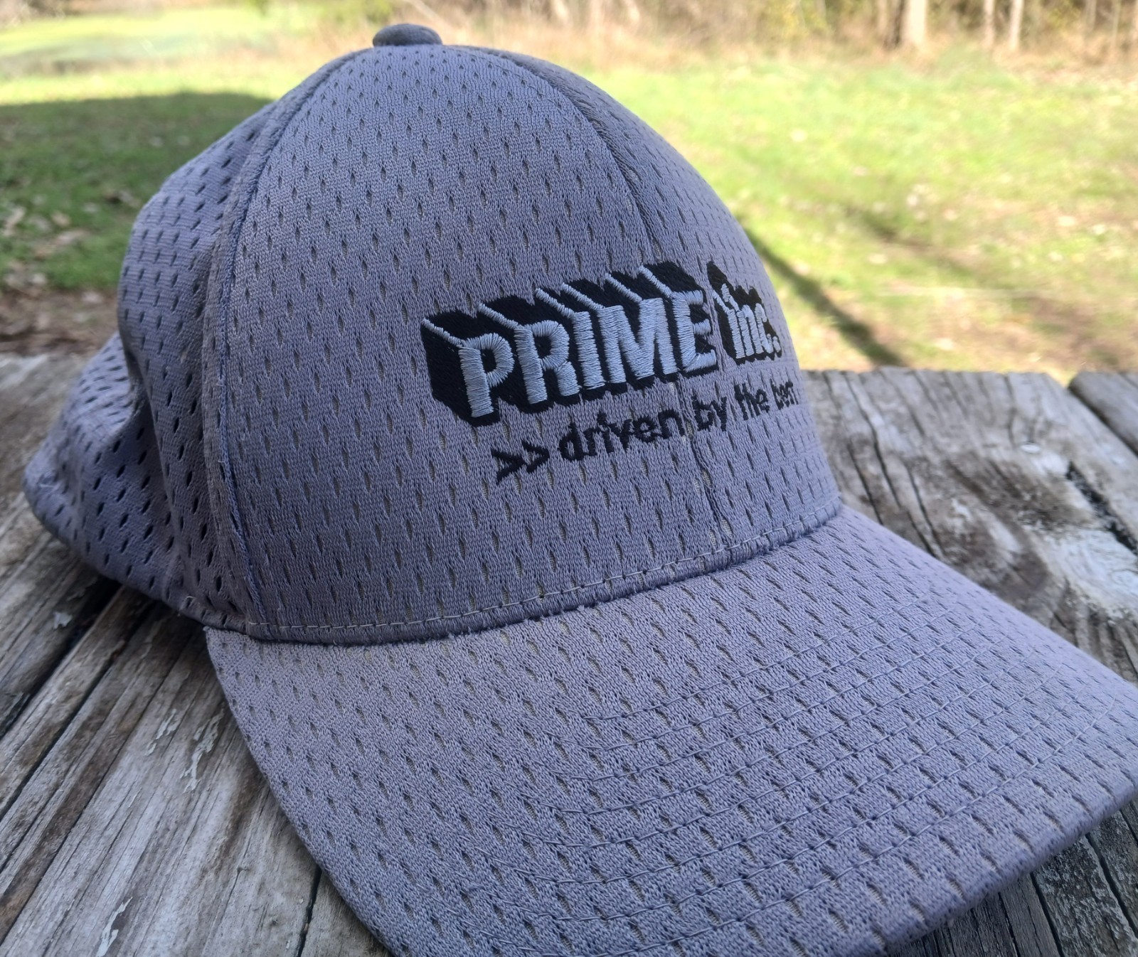 Prime INC HatCapMeshGreyBlackWhiteEmbroideredFlex… - image 1