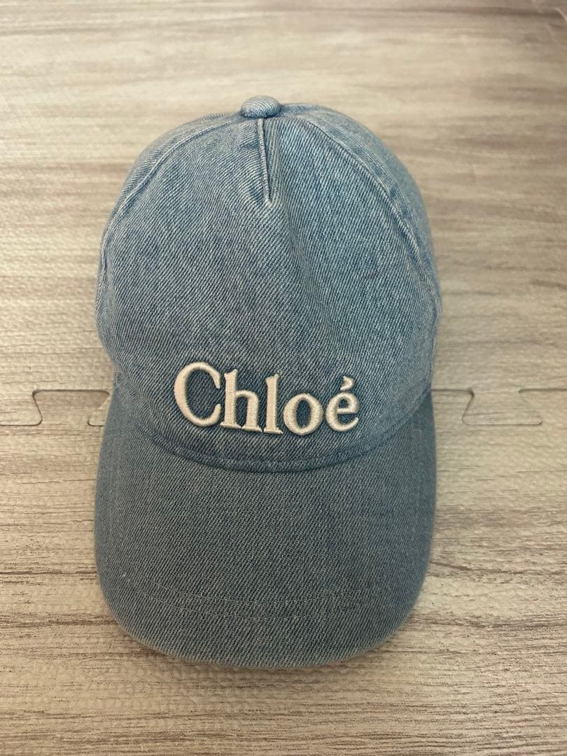 R*i様 美品　Chloe ハット Chloe Hat Cap Denim Blue Baseball Size 54 Limited Edition VHTF