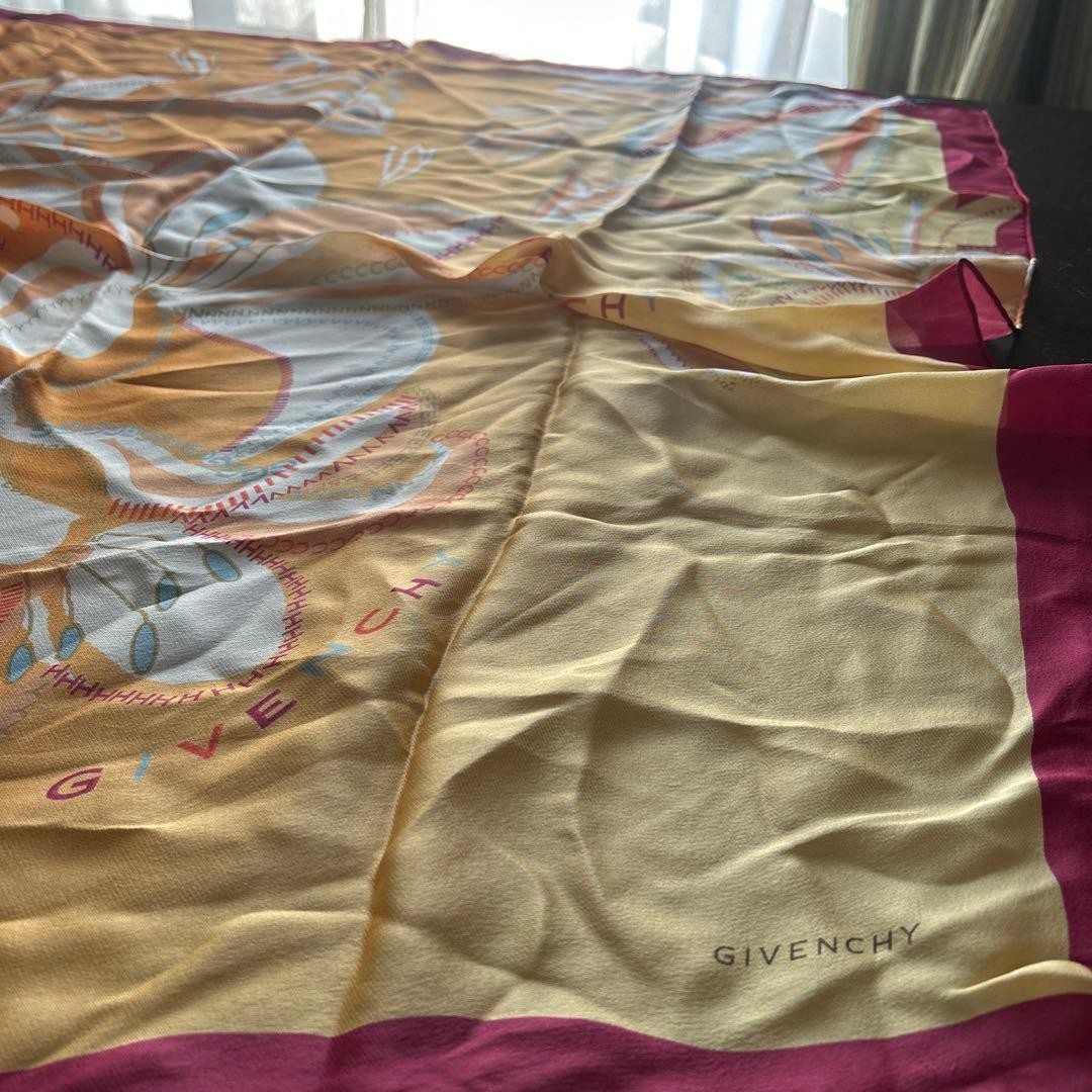 Givenchy Women Accessory Floral Silk Scarf Limited Edition VHTF Designer Collect