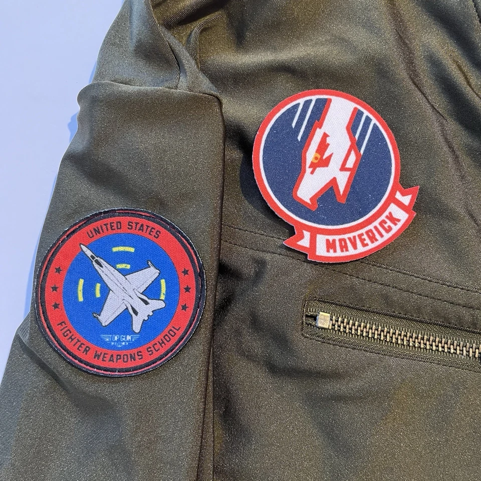 Top Gun Maverick Paramount Flight Jumpsuit Aviator Sexy Costume Green M 6-8 - Image 4 of 4