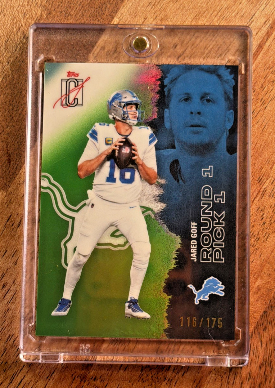 2025 Topps Signature Class - Jared Goff #58 Chrome Green Refractor /150 Lions