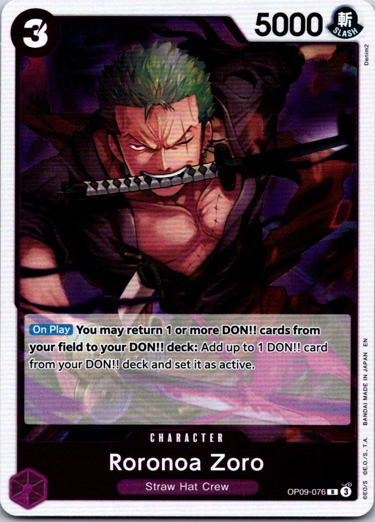 Roronoa Zoro (076) OP09-076 Emperors in the New World R Foil