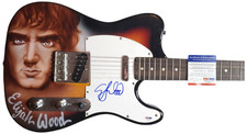 Lord of The Rings Elijah Wood Signed Autographed Hand Airbrushed Painting Guitar