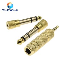TRS Stereo Audio Headphone Adapter 6.35mm 1/4" Male to 3.5mm 1/8" Female Jack