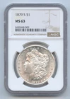 1879-S $1 Morgan Dollar NGC MS63, Nice Strike & Luster, Free Shipping