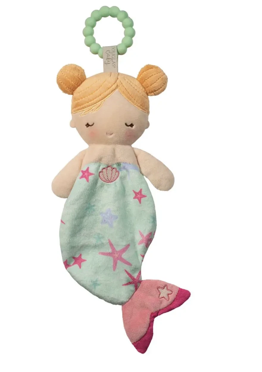 Douglas Mermaid Teether Plush Stuffed Animal Toy, 10"