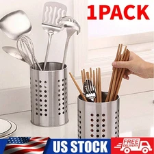 Stainless Steel Cutlery Stand Kitchen Sink Tidy Utensil Holder Rack Drainer 1PCS