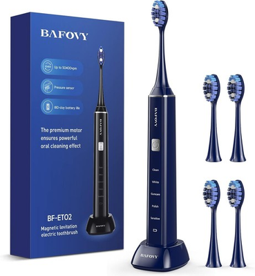 #ad Sonic Electric Toothbrush Rechargeable w Smart Pressure Sensor 50400 VPM Blue $26.24