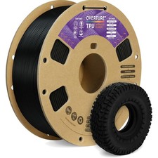 TPU Filament 1,75 mm flexibel 3D-Drucker Schwarz 1kg Rolle