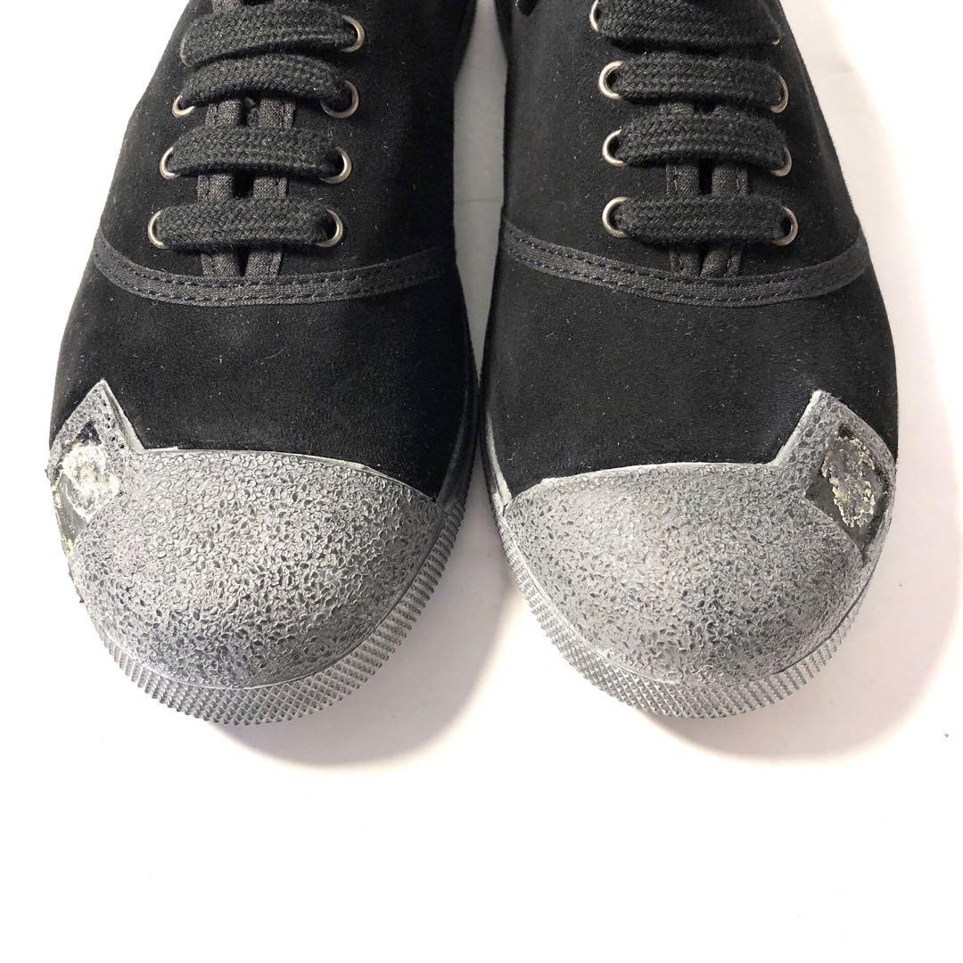 Chanel Sneakers Shoes Black X Gray Suede With Logo Size 35 US About5 For Women thumbnail 4