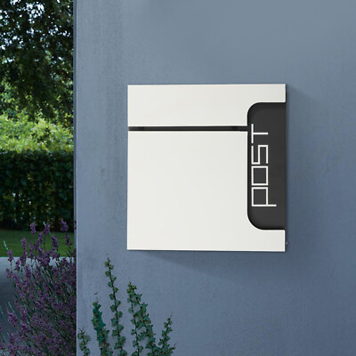 Stainless Steel Wall Mount Lockable Mailbox 14 × 4 × 14 Inch with 2 Keys