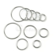 304 Stainless Steel O Ring Heavy Duty Solid Metal Round Rings Welded Smooth A2