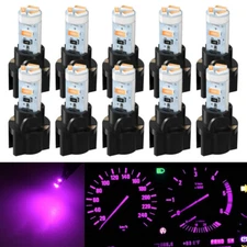 10Pcs Blue T5 74 37 SMD Car LED Dashboard Instrument Interior Light Accessories