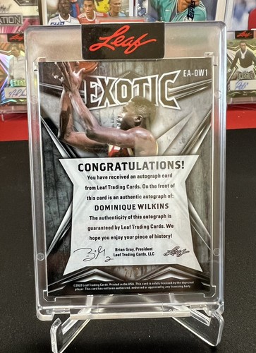 2022 Leaf Exotic Dominique Wilkins 2/2 Auto Atlanta Hawks Cheetah SP - Picture 2 of 2