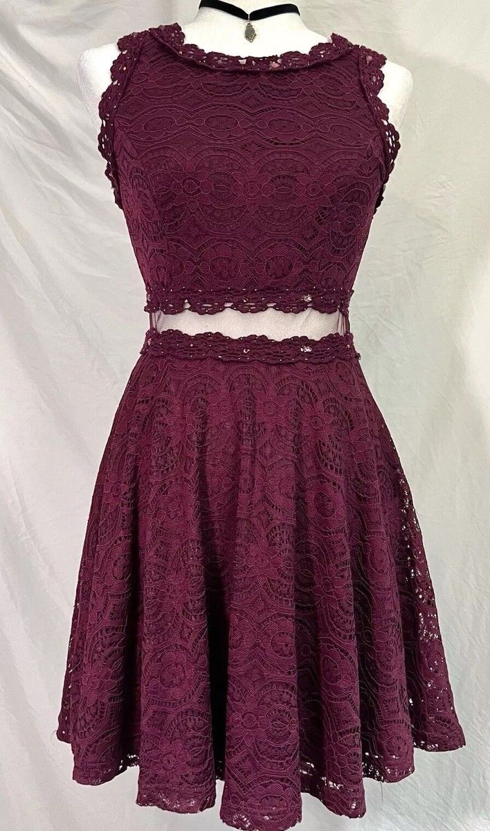 dark purple fairy dress Current Mood Off The Shoulder Handkerchief Mini Dress