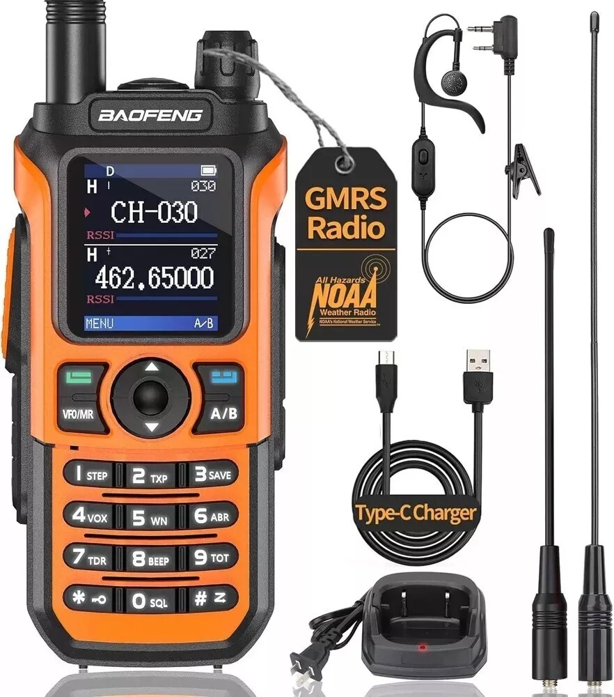 Digital Handheld Radio Scanner Fire Police VHF FM EMS Ham 2 Way Transceiver Dual