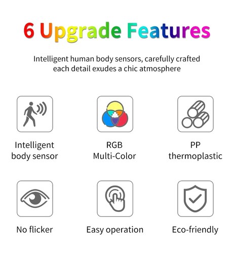 Toilet Bowl LED Night Light 8 Colors Motion Activated Seat Sensor Lamp Bathroom - Picture 10 of 16
