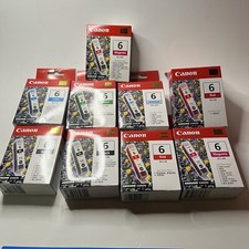 Lot Of 9 Genuine Canon 6 BCI-6 Black ,Cyan,Magenta, Photo Cyan Ink Cartridges
