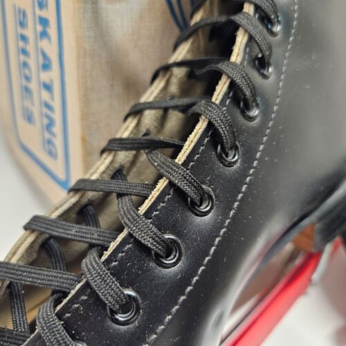 Vintage Reidell Men's Rare In Black 216B Ice Skating Shoes Red Wing Size 8 +Box - Picture 5 of 20