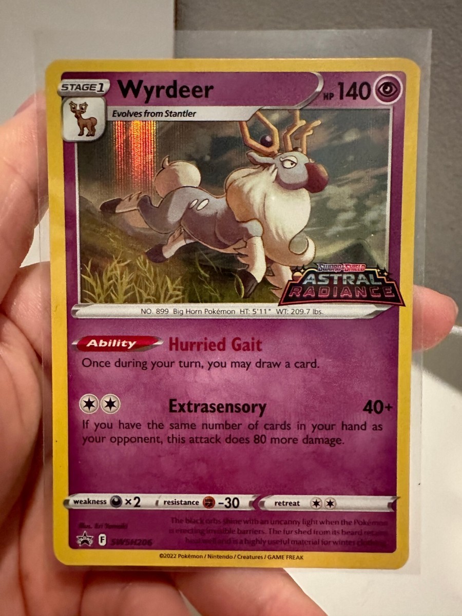 1x Pokemon Card Promo #SWSH206 - WYRDEER (holo-foil) - NM 0420#284-286 1x Pokemon Card Promo #SWSH206 - WYRDEER (holo-foil) - NM 0420#284-286