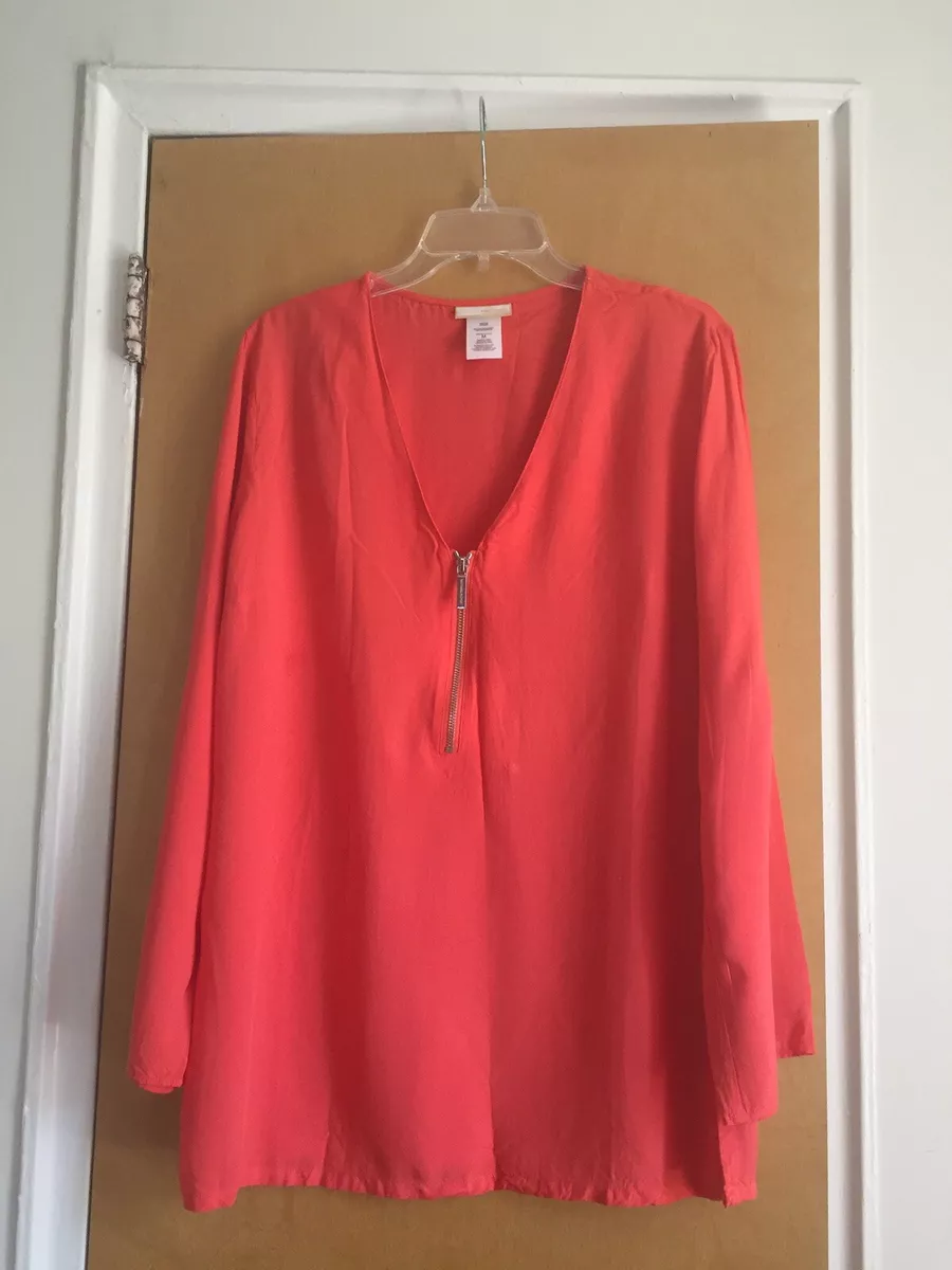Michael Kors Cover Up Beach Swimwear Dress Orange Coral Tunic size M