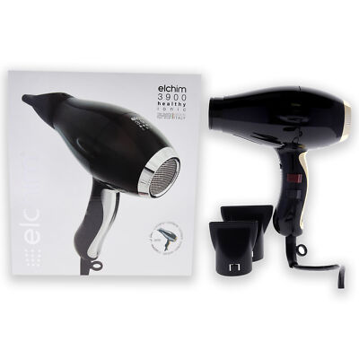 3900 Healthy Ionic Hair Dryer - Black-Gold by Elchim for Unisex - 1 Pc