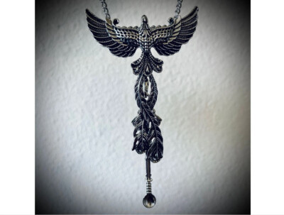 Novelty Rising Phoenix Mini Spoon and Pendant Necklace (inspired by Illenium)