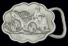Buggy Horseless Carriage Car Automobile Vintage Belt Buckle