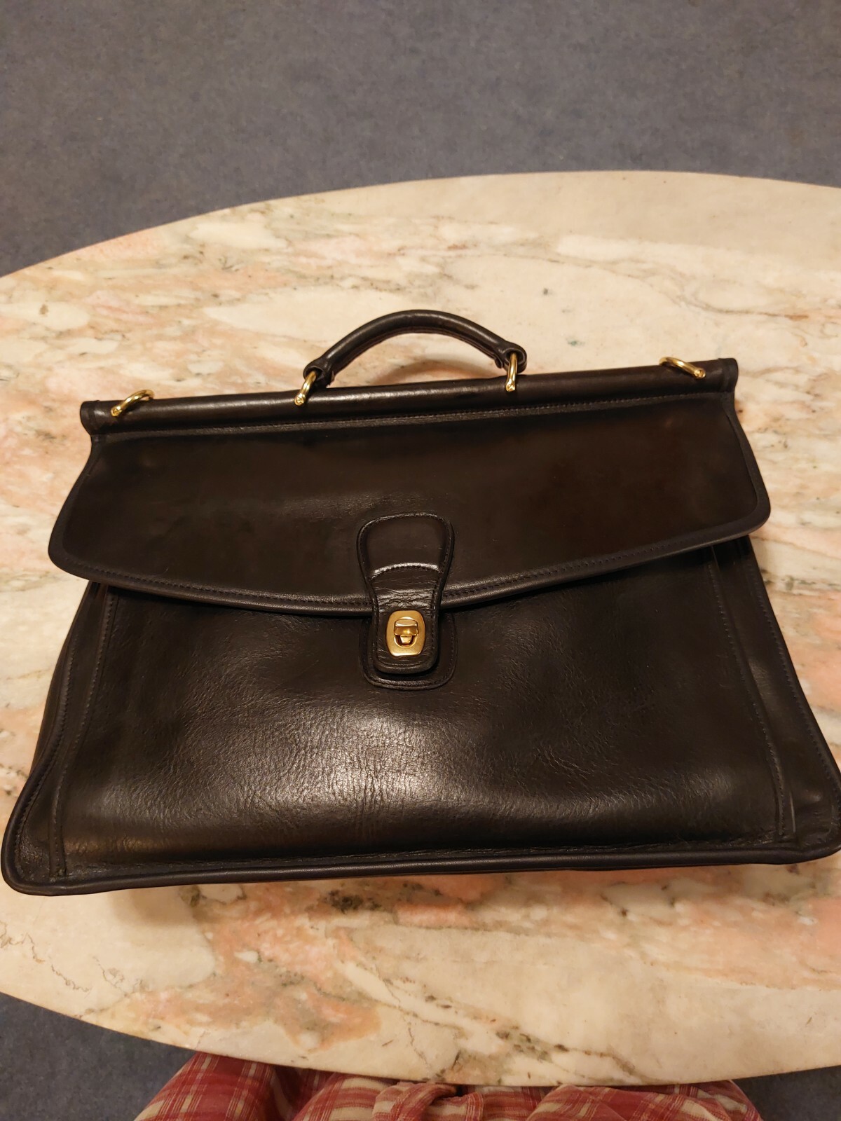 Coach Beekman Black Leather Briefcase Excellent Vint… Gem