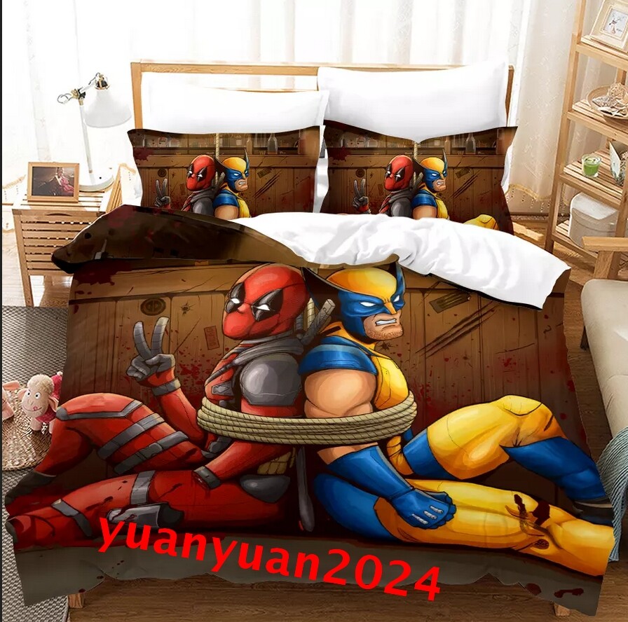 YINGD Dead-pool Wolverin-e Parure De Lit Légère Pour Enfants
