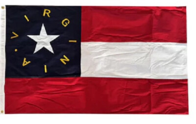 3x5 Embroidered SEWN CSA VIRGINIA National Stars AND Bars Cotton Flag