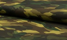 PU Similpelle Panno Fodera Tessuto Stoffa Mimetico - Verde