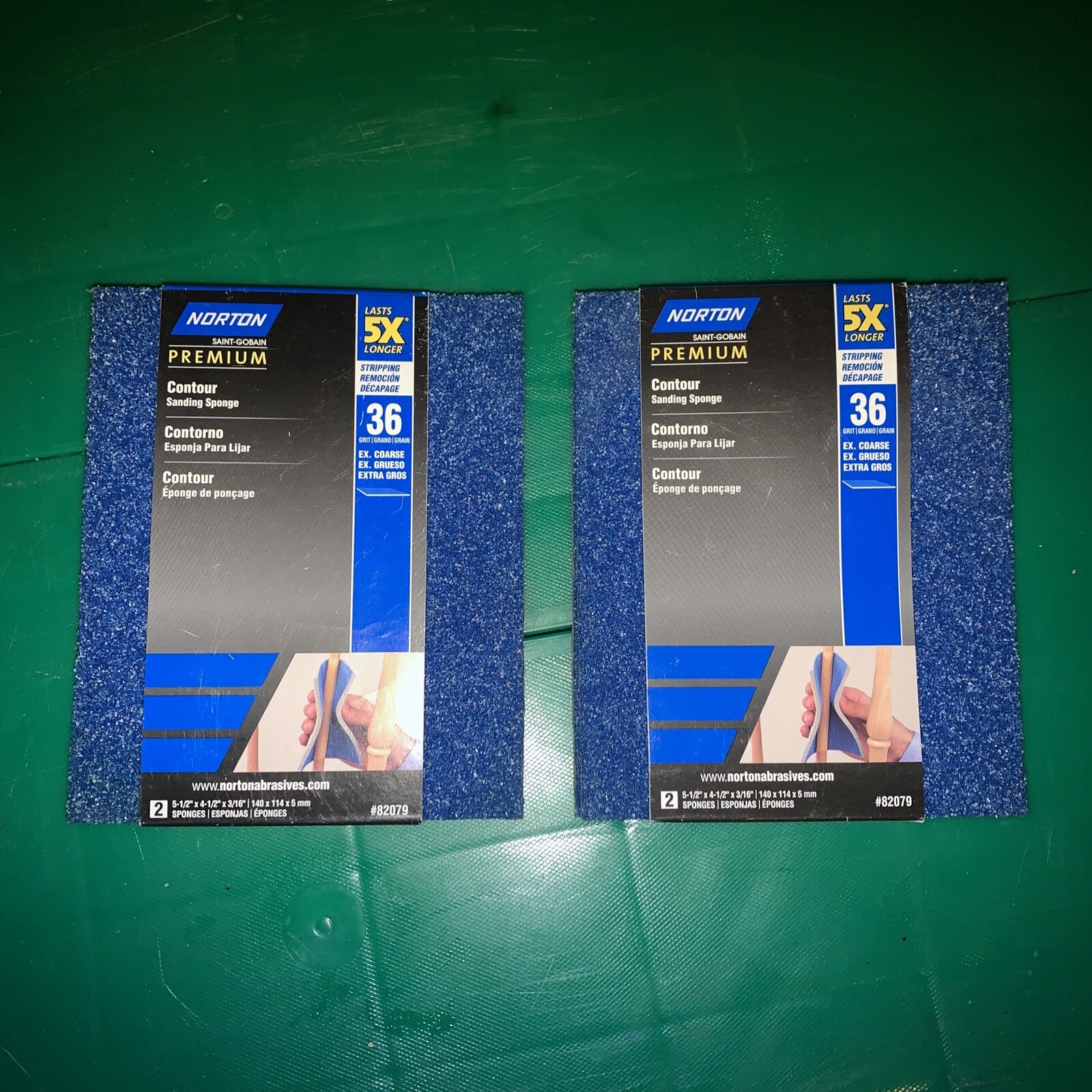 Norton contour sanding sponge lot of 2 packs course stripping 4 pads eBay
