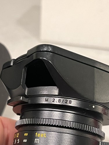 Leica Elmarit-M 28mm f2.8 E46 Lens #11809 Hood + Leather case + box vintage 90s - Picture 16 of 24