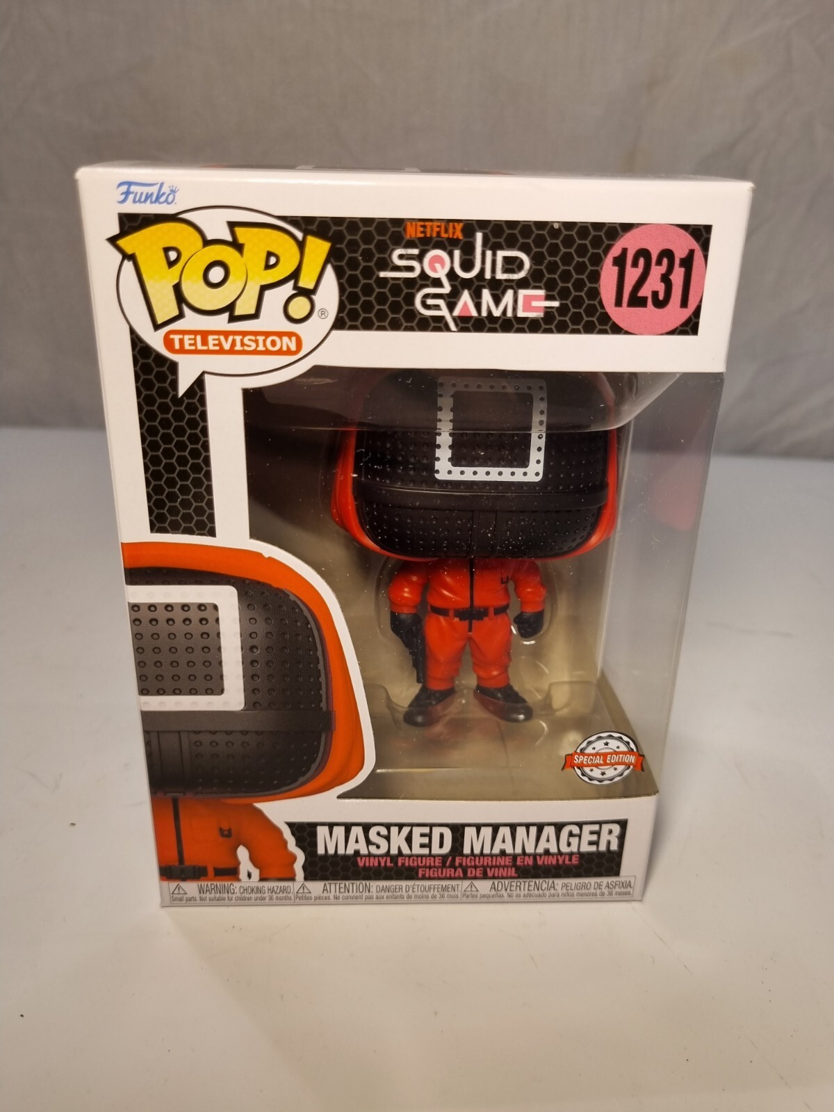 Squid Game Masked Manager Pop Vinyl Figure 1231 NEW 889698651691