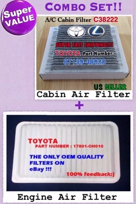 ENGINE & CARBONIZED CABIN AIR FILTER For TOYOTA Highlander 2001-2007 Great Fit!
