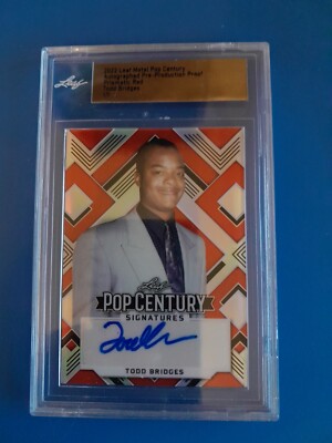 Todd Bridges 1/1 Autographed Prismatic Red Proof 2022 Leaf Pop Century