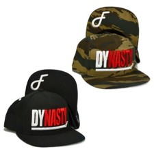 Flat Fitty Dynasty Snapback Cap Hat, Black and Camo, One Size