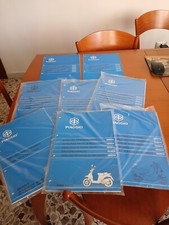 8 Manuali cataloghi Vespa Piaggio parti di ricambio da officina plurilingue