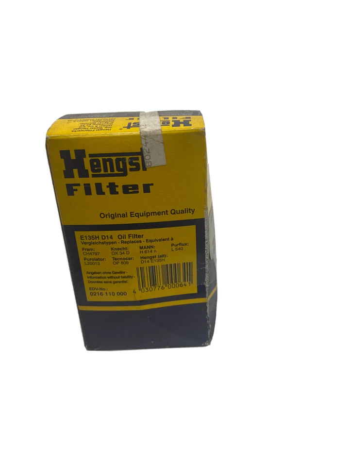 HENGST E135HD14 ENGINE OIL FILTER FOR MERCEDES-BENZ - Image 4 of 4