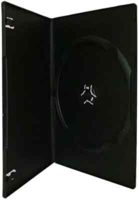 100 Single DVD Hülle 7mm Buchrücken Slimline Schwarz Klar Front Cover Hülle Slim