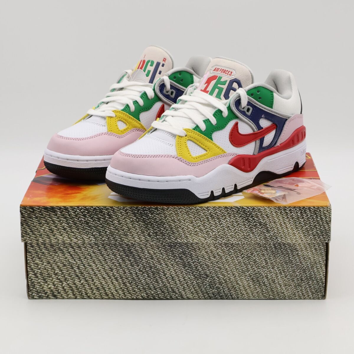 HQ7534-100 NIGO Nike Air Force 3 Low SP White Heel Logo OGIN HQ7534-100 NIGO Nike Air Force 3 Low SP White Heel Logo OGIN
