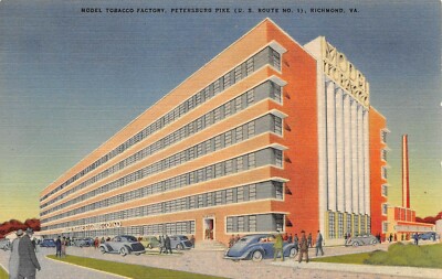 tobacco factory parking Model Tobacco Factory Vtg Cars Parking Lot Scene Richmond,VA 1930's Postcard tobacco factory parking Model Tobacco Factory Vtg Cars Parking Lot Scene Richmond,VA 1930's Postcard