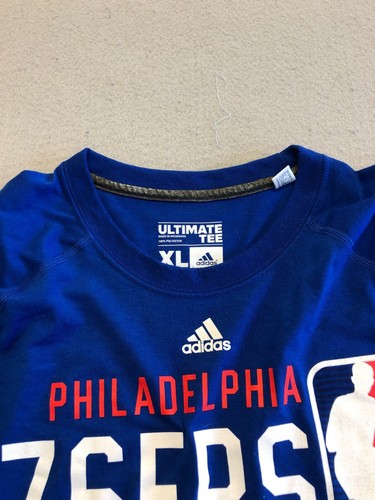 Philadelphia 76er's T Shirt Men's Extra Large Adidas Ultimate NBA Basketball Tee - Picture 2 of 4