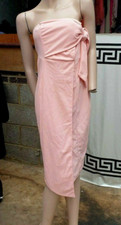 NEW Pink Strapless  Split Dress Wrap Tie Size S