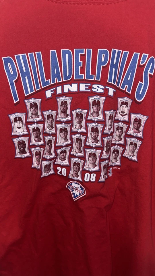 Camiseta Nike Philadelphia Phillies Serie Mundial 2008 roja vintage “Phillies Finest” Foto 3 de 4