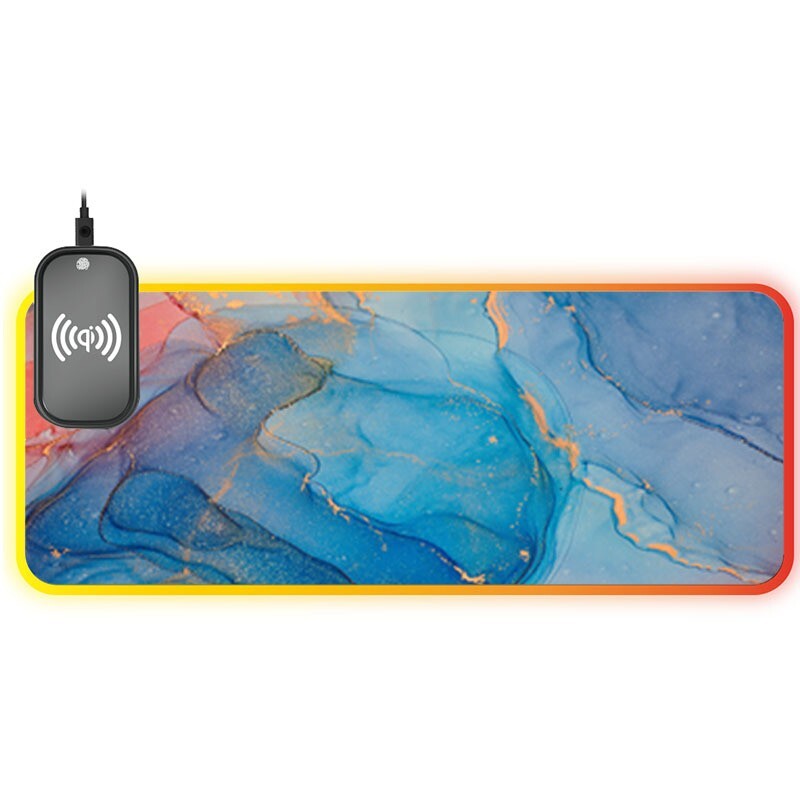 Wireless RGB Gaming Mouse Pad with LED Lighting and Large Desk Mat