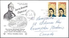 🍁Canada  #539 Pair  "LOUIS J. PAPINEAU"     Fine Used  1971  Rose Craft Cover