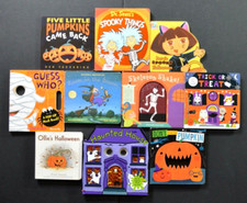 Set of 10 BOARD BOOKS About HALLOWEEN, Pumpkins Jack-o-Lantern Trick or Treat L5