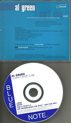 AL GREEN I can t Stop ULTRA RARE 2003 PROMO Radio DJ CD single  MINT USA